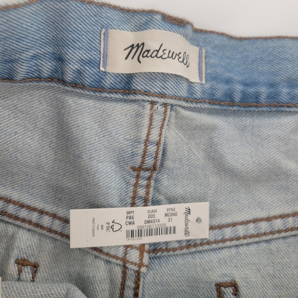 Madewell Relaxed High Rise Waist Cutoff Denim Shorts New Size 31 - Picture 3 of 5